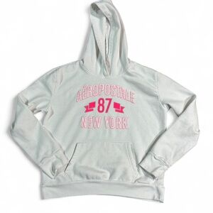 Aeropostale white hoodie with pink accents Size XL